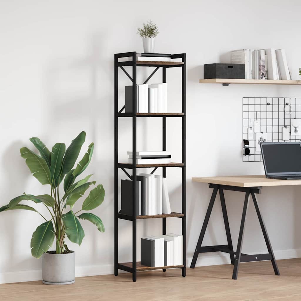 Ράφι Βιβλίων Καπνιστό Δρύς 40 x 30 x 155 εκ Επεξεργασμένο ξύλο - Pakobazaar