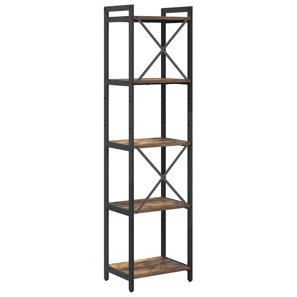 Ράφι Βιβλίων Καπνιστό Δρύς 40 x 30 x 155 εκ Επεξεργασμένο ξύλο - Pakobazaar