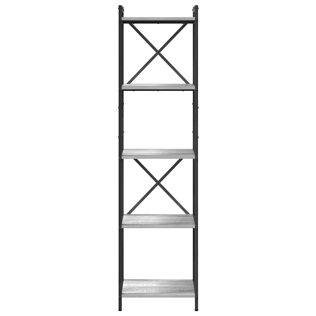 Ράφι Βιβλίων Γκρι sonoma 40 x 30 x 155 εκ Επεξεργασμένο ξύλο