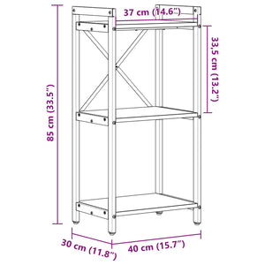 Ράφι Βιβλίων Artisan Oak 40 x 30 x 85 εκ Επεξεργασμένο ξύλο - Pakobazaar