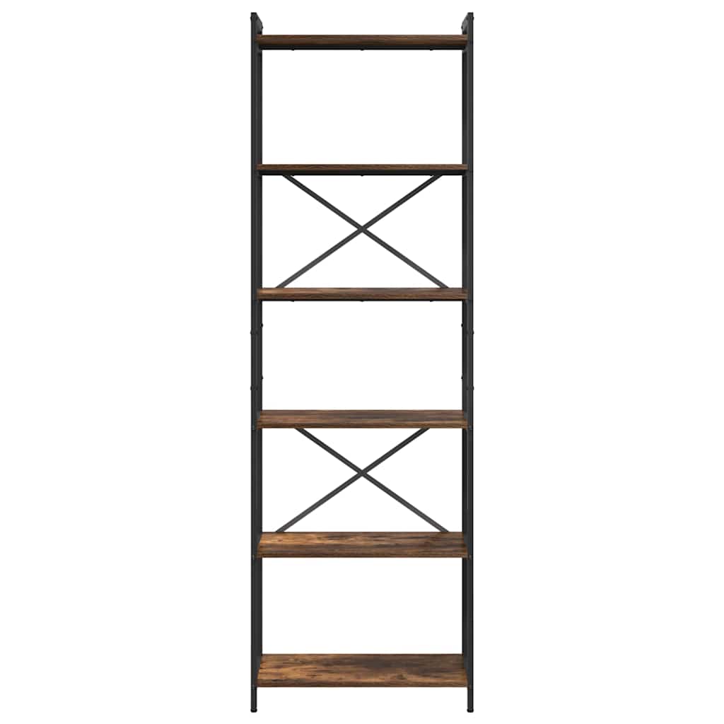 Ράφι Βιβλίων Καπνιστό Δρύς 60 x 30 x 189,5 εκ