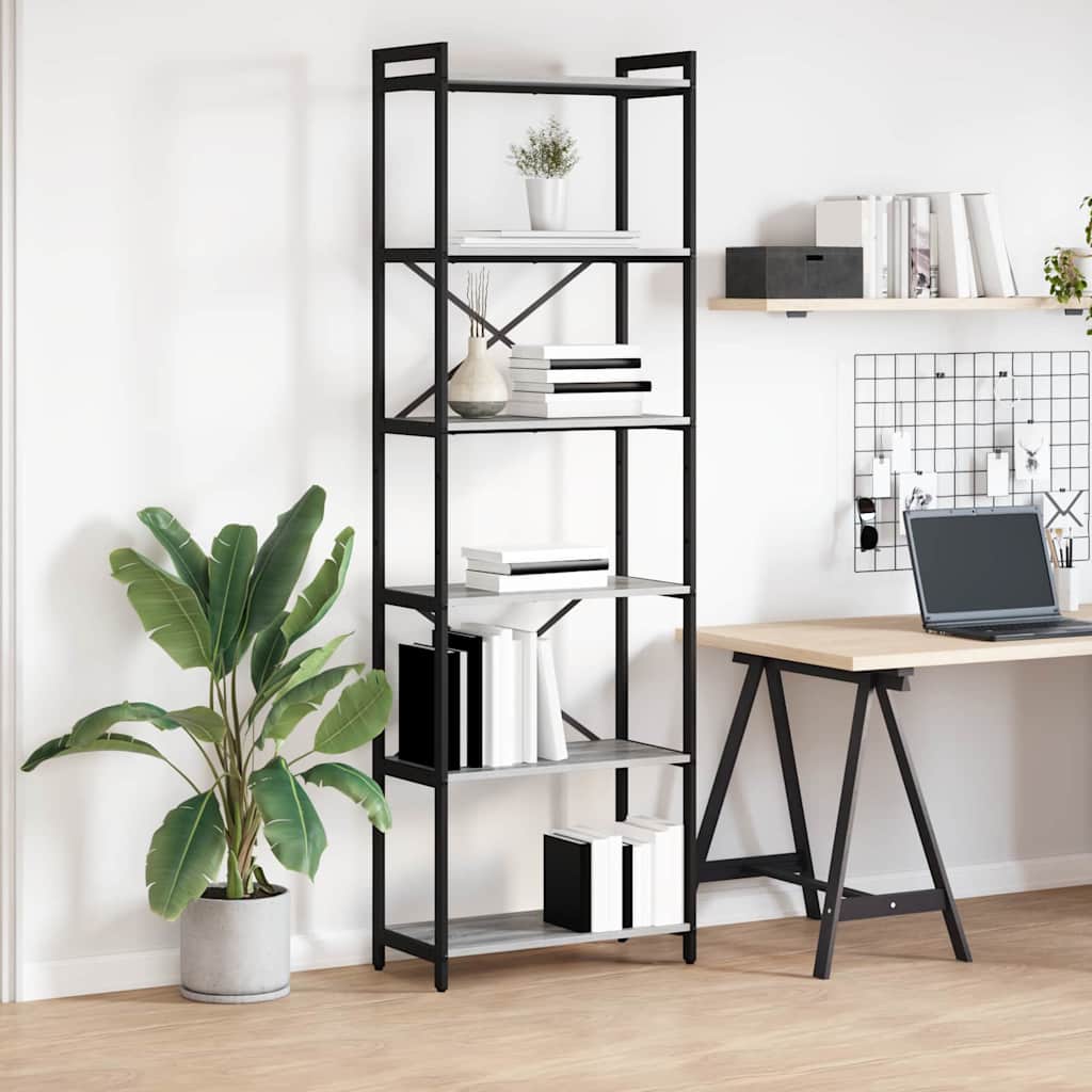 Ράφι Βιβλίων Γκρι sonoma 40 x 30 x 85 εκ Επεξεργασμένο ξύλο - Pakobazaar