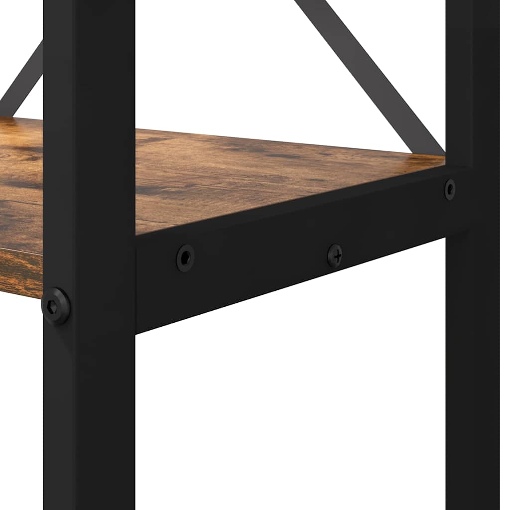 Ράφι Βιβλίων Καπνιστό Δρύς 60 x 30 x 155 εκ Επεξεργασμένο ξύλο - Pakobazaar