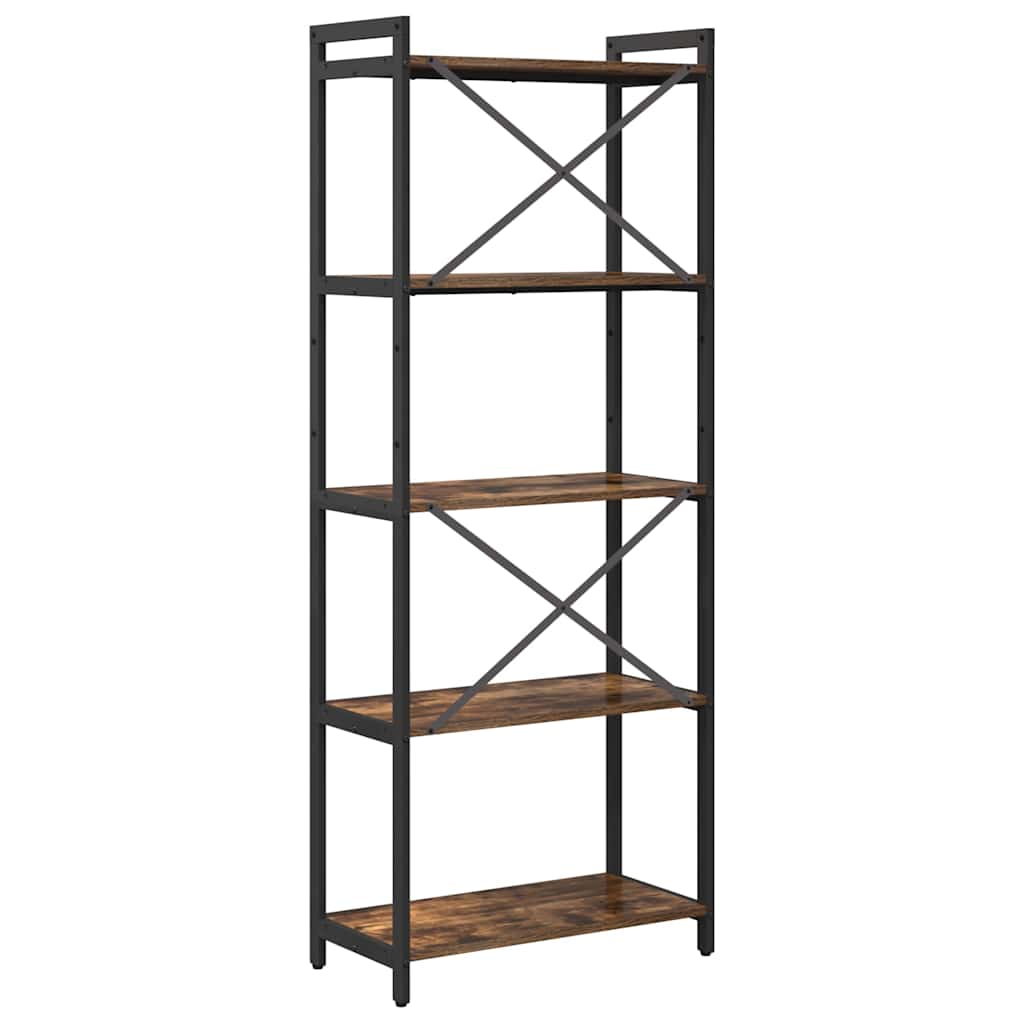 Ράφι Βιβλίων Καπνιστό Δρύς 60 x 30 x 155 εκ Επεξεργασμένο ξύλο - Pakobazaar