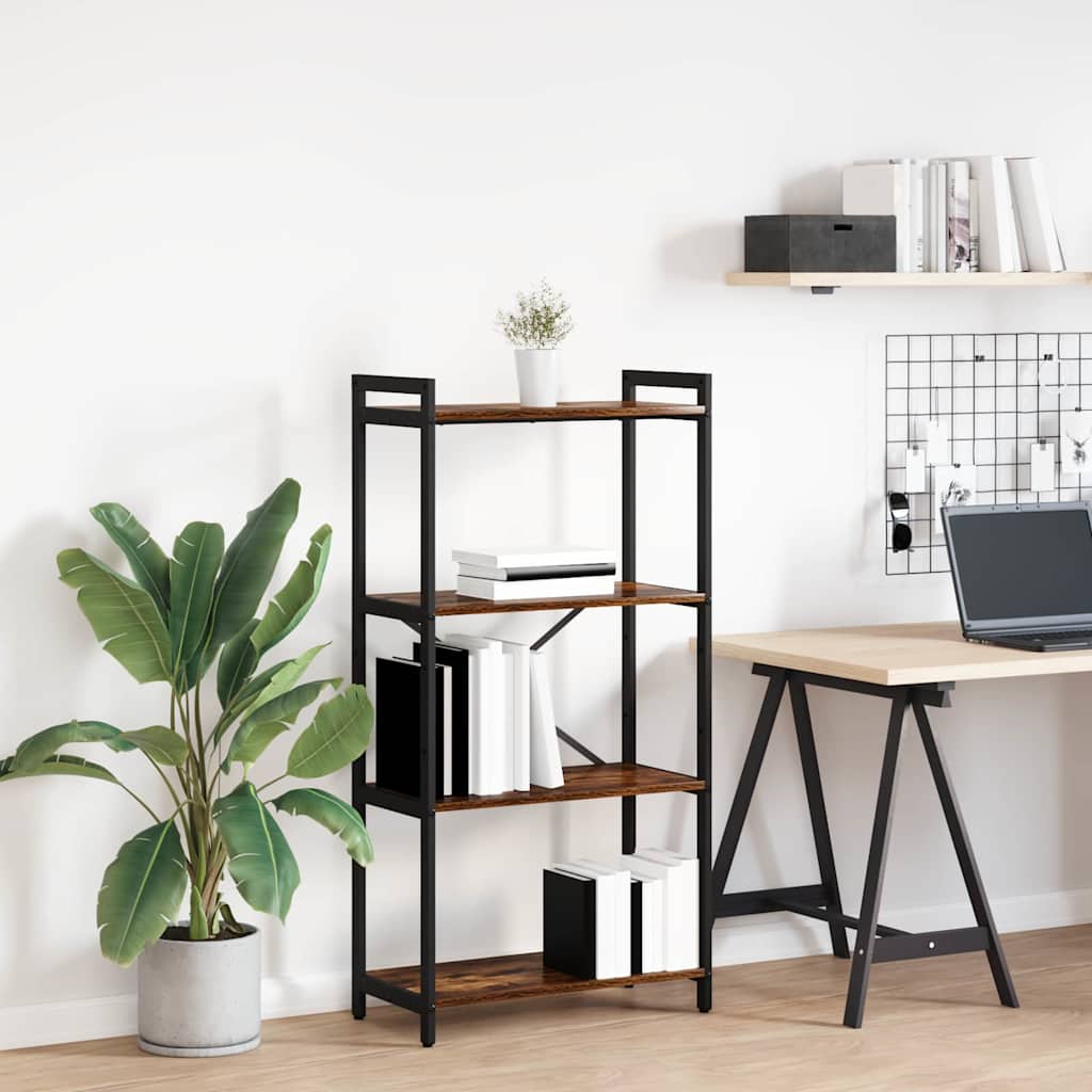 Ράφι Βιβλίων Καπνιστό Δρύς 60 x 30 x 120 εκ Επεξεργασμένο ξύλο