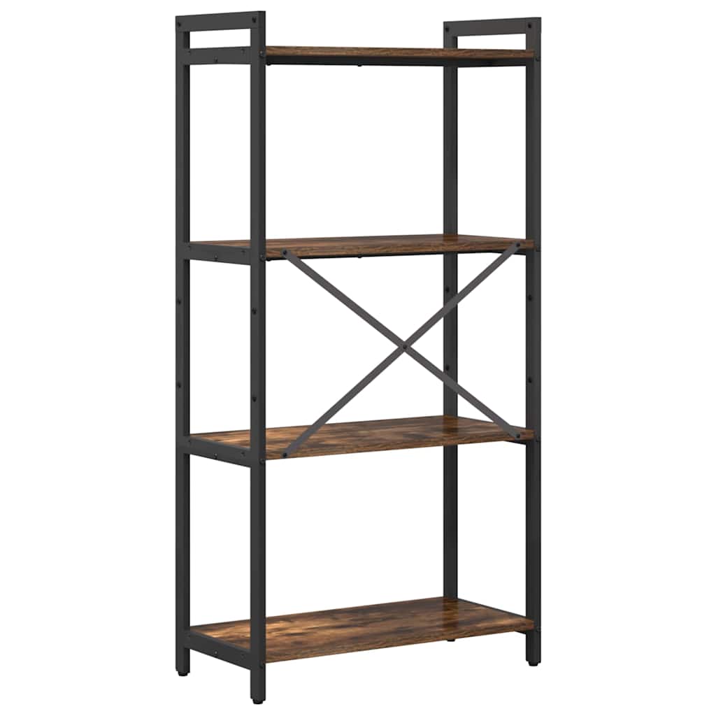 Ράφι Βιβλίων Καπνιστό Δρύς 60 x 30 x 120 εκ Επεξεργασμένο ξύλο