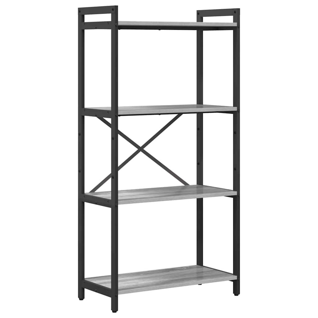 Ράφι Βιβλίων Γκρι sonoma 60 x 30 x 120 εκ Επεξεργασμένο ξύλο