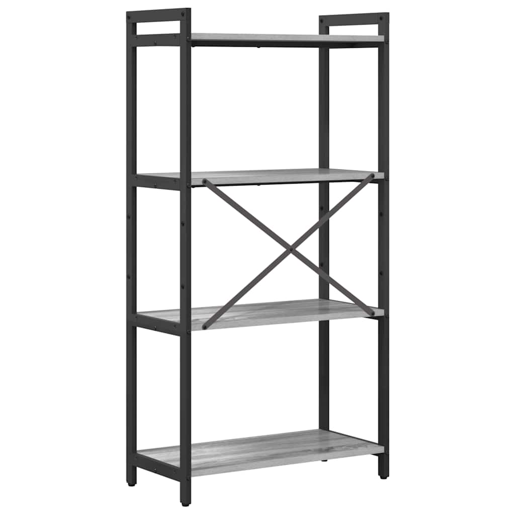 Ράφι Βιβλίων Γκρι sonoma 60 x 30 x 120 εκ Επεξεργασμένο ξύλο