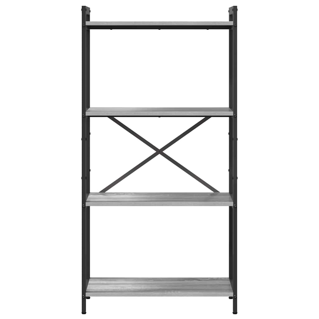 Ράφι Βιβλίων Γκρι sonoma 60 x 30 x 120 εκ Επεξεργασμένο ξύλο