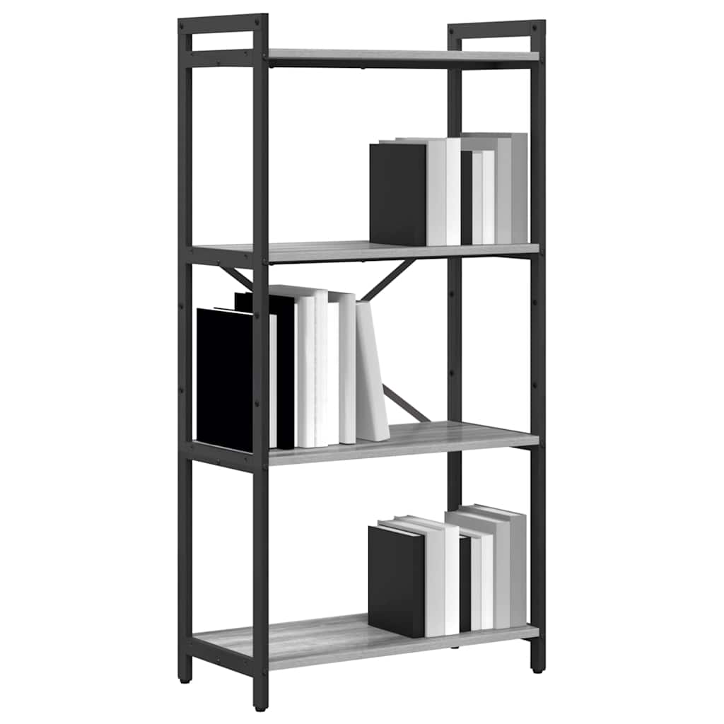 Ράφι Βιβλίων Γκρι sonoma 60 x 30 x 120 εκ Επεξεργασμένο ξύλο