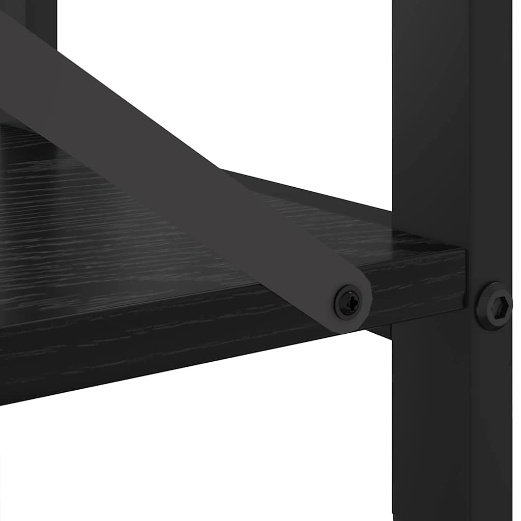 Ράφι Βιβλίων Μαύρη Οξυά 60 x 30 x 85 cm Επεξεργασμένο ξύλο
