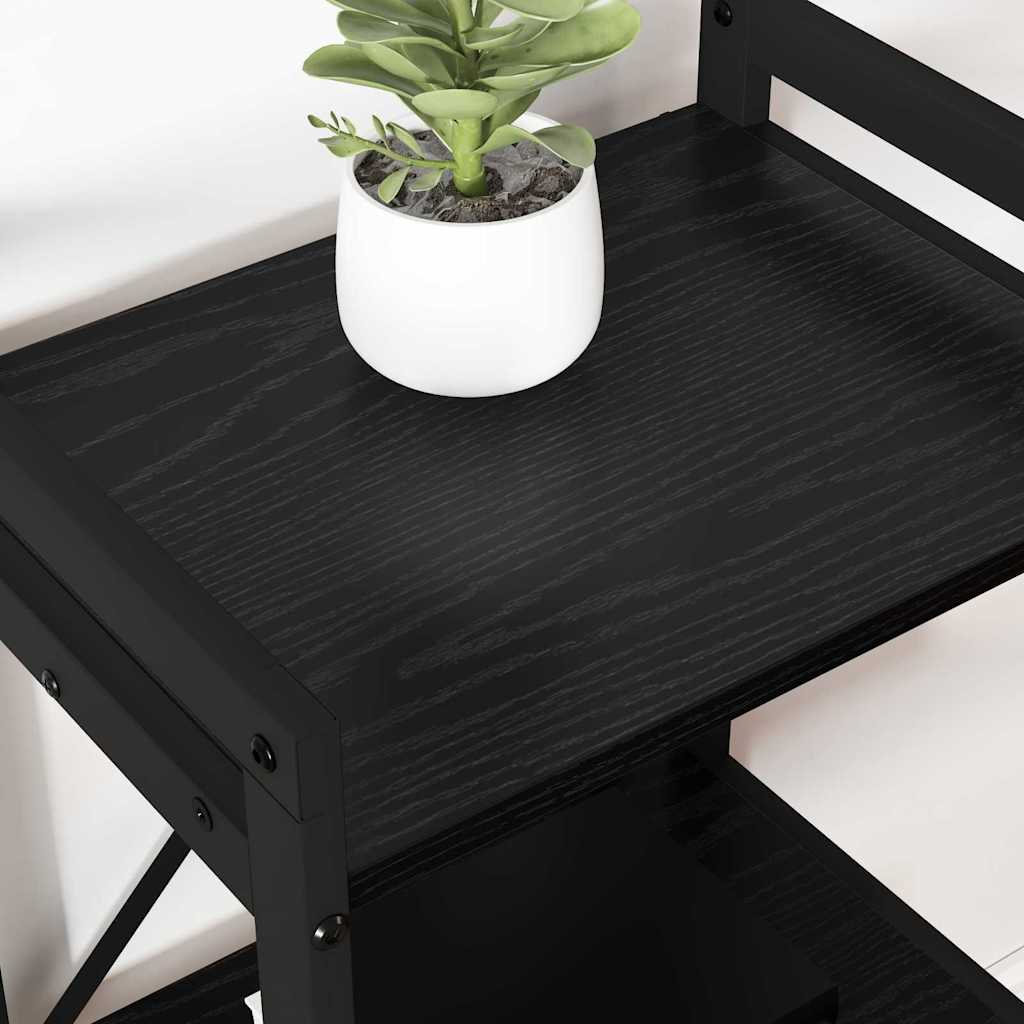 Ράφι Βιβλίων Μαύρη Οξυά 60 x 30 x 85 cm Επεξεργασμένο ξύλο