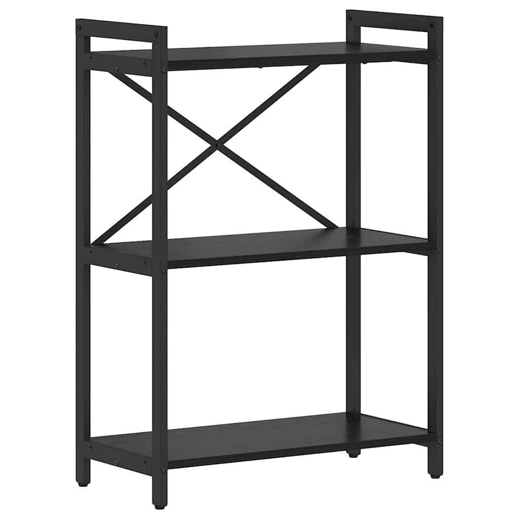 Ράφι Βιβλίων Μαύρη Οξυά 60 x 30 x 85 cm Επεξεργασμένο ξύλο