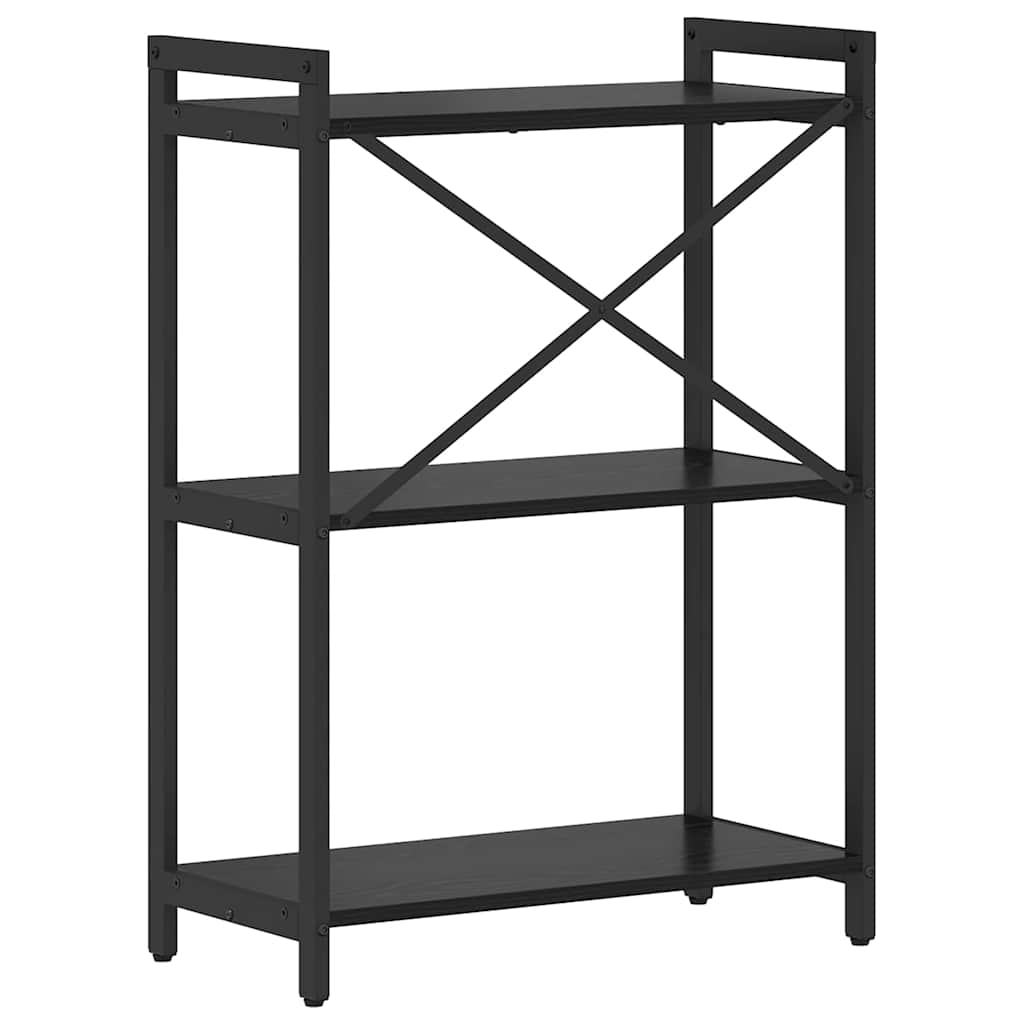 Ράφι Βιβλίων Μαύρη Οξυά 60 x 30 x 85 cm Επεξεργασμένο ξύλο
