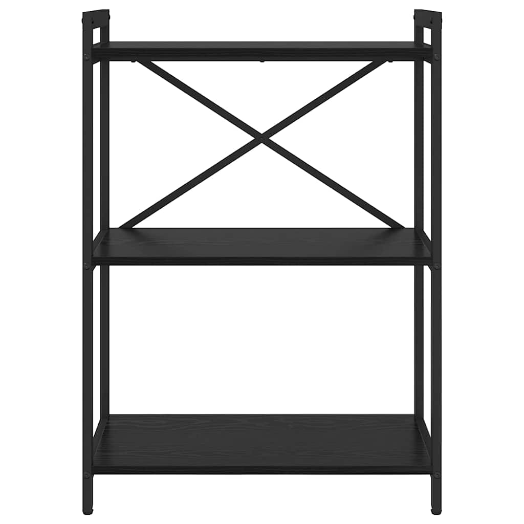 Ράφι Βιβλίων Μαύρη Οξυά 60 x 30 x 85 cm Επεξεργασμένο ξύλο