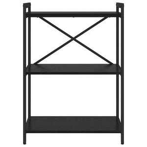 Ράφι Βιβλίων 60 x 30 x 85 cm Επεξεργασμένο Ξύλο Μαύρη Οξυά