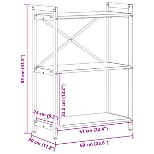 Ράφι Βιβλίων Δρύς Sonoma 60 x 30 x 85 cm Επεξεργασμένο ξύλο - Pakobazaar
