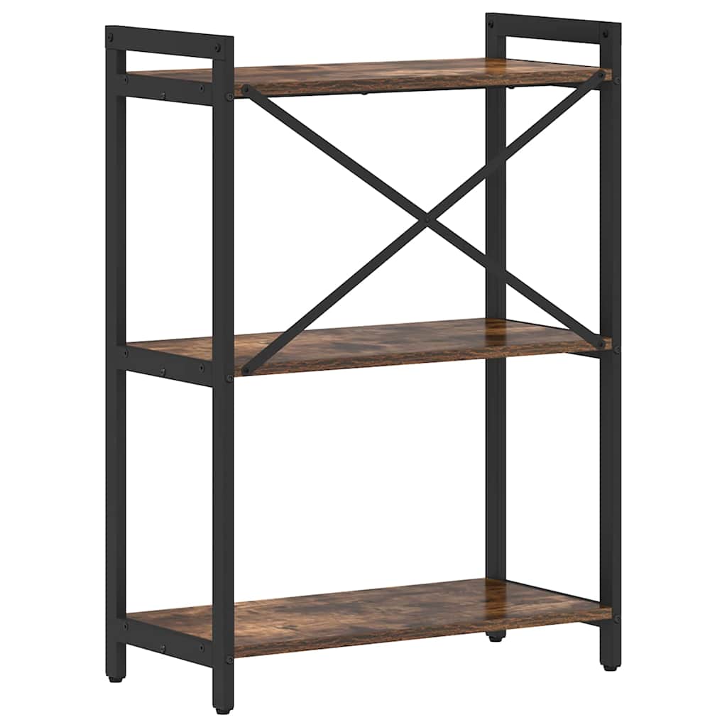 Ράφι Βιβλίων 60 x 30 x 85 cm Επεξεργασμένο Ξύλο Καπνιστό Δρύς