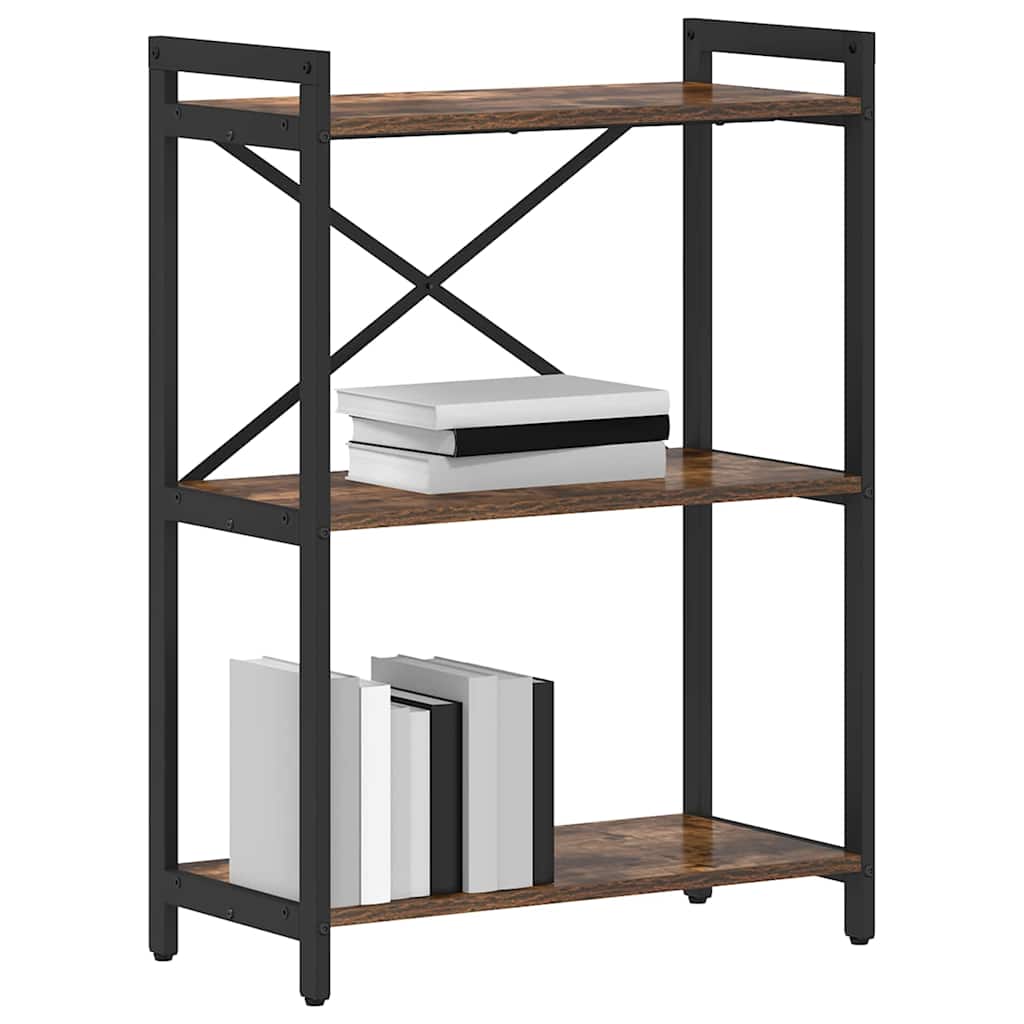Ράφι Βιβλίων 60 x 30 x 85 cm Επεξεργασμένο Ξύλο Καπνιστό Δρύς