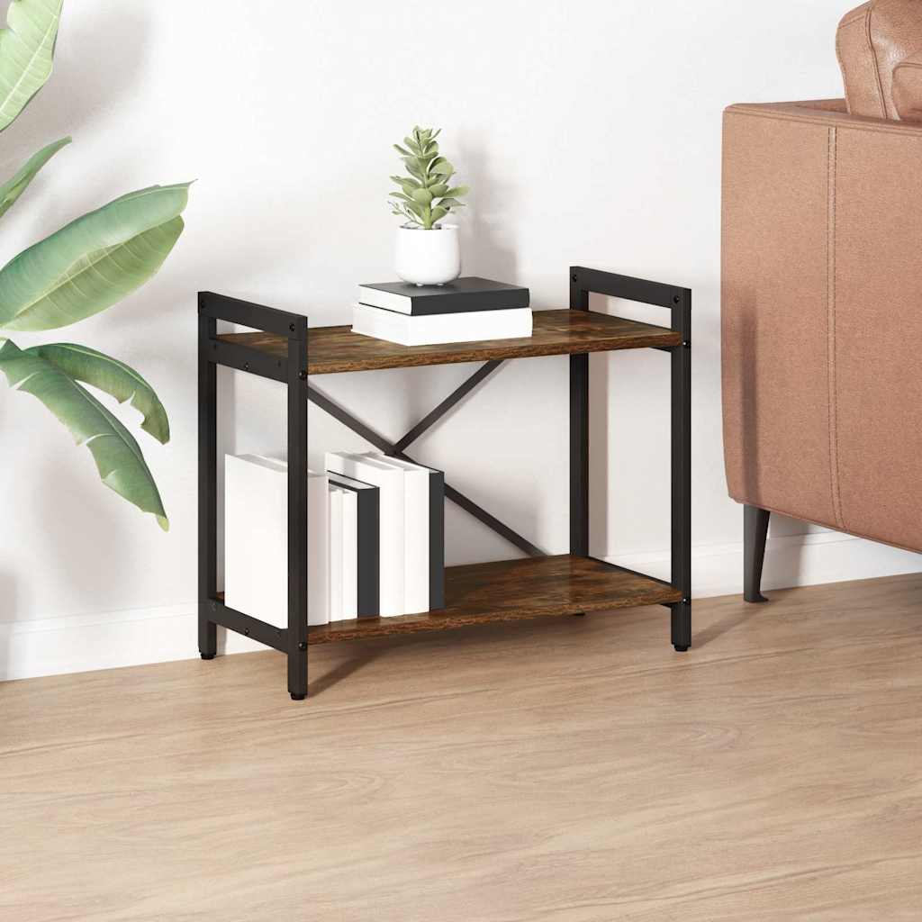 Ράφι Βιβλίων Καπνιστό Δρύς 60 x 30 x 50 εκ. Επεξεργασμένο ξύλο