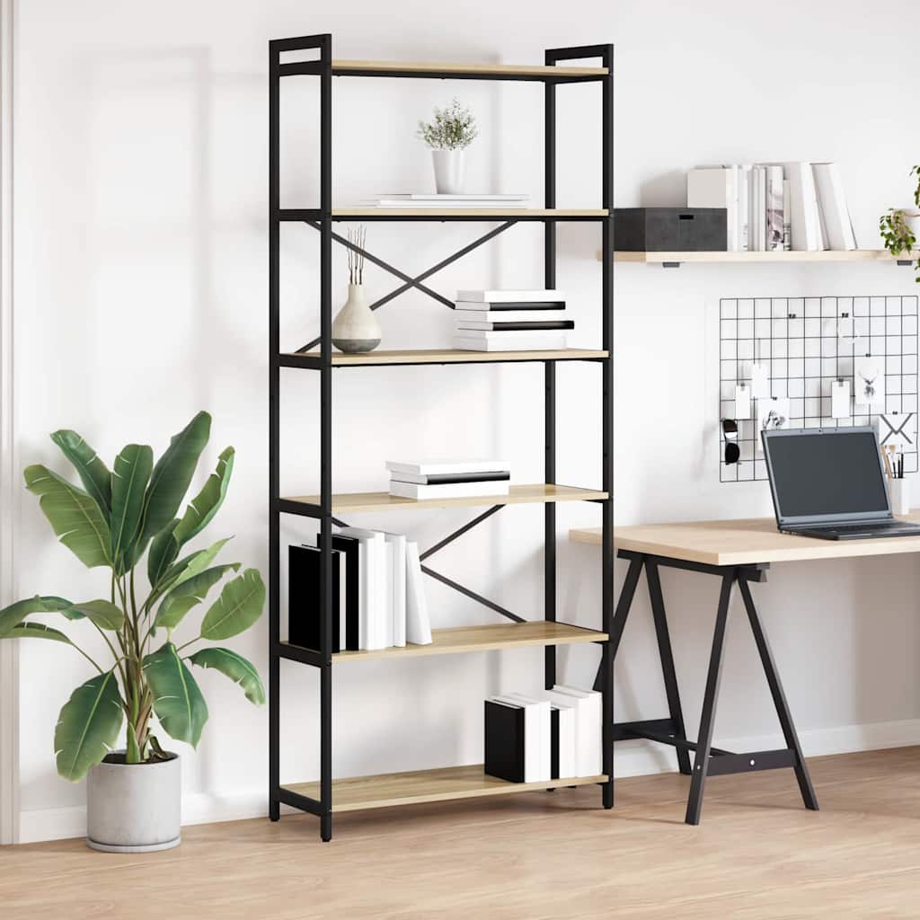 Ράφι Βιβλίων Δρύς Sonoma 80 x 30 x 189,5 εκ Επεξεργασμένο ξύλο