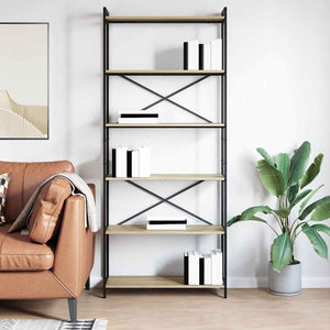 Ράφι Βιβλίων 80 x 30 x 189,5 εκ Επεξεργασμένο Ξύλο Δρύς Sonoma