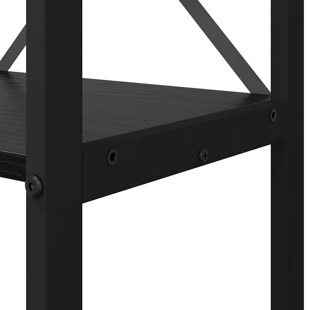 Ράφι Βιβλίων Μαύρη Οξυά 80 x 30 x 120 εκ Επεξεργασμένο ξύλο