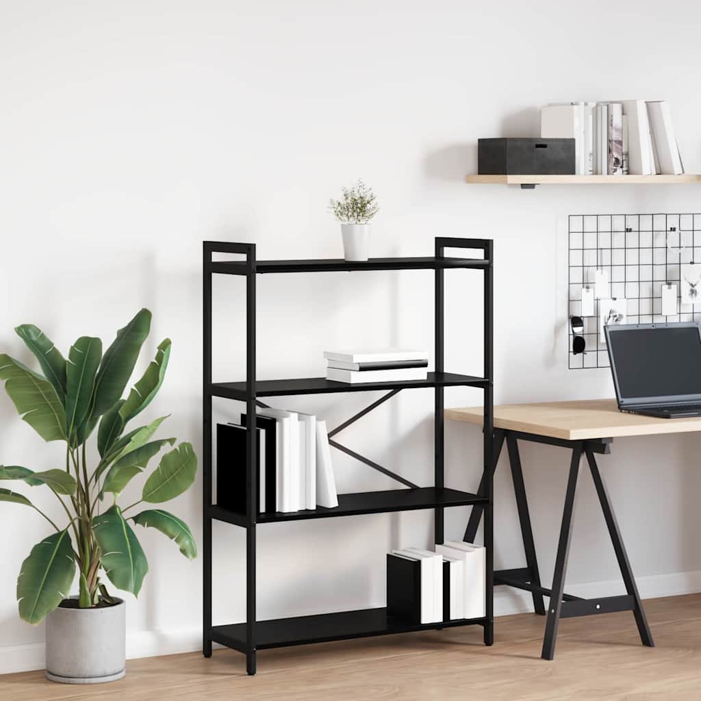 Ράφι Βιβλίων Μαύρη Οξυά 80 x 30 x 120 εκ Επεξεργασμένο ξύλο