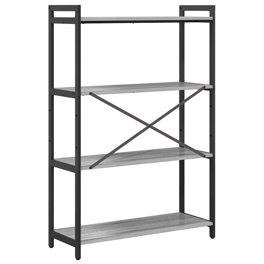 Ράφι Βιβλίων Γκρι sonoma 80 x 30 x 120 εκ Επεξεργασμένο ξύλο