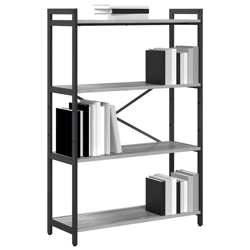 Ράφι Βιβλίων Γκρι sonoma 80 x 30 x 120 εκ Επεξεργασμένο ξύλο