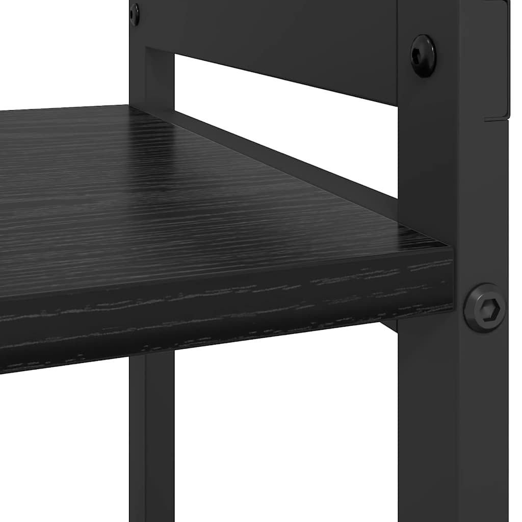 Ράφι Βιβλίων Μαύρη Οξυά 80 x 30 x 85 cm Επεξεργασμένο ξύλο - Pakobazaar