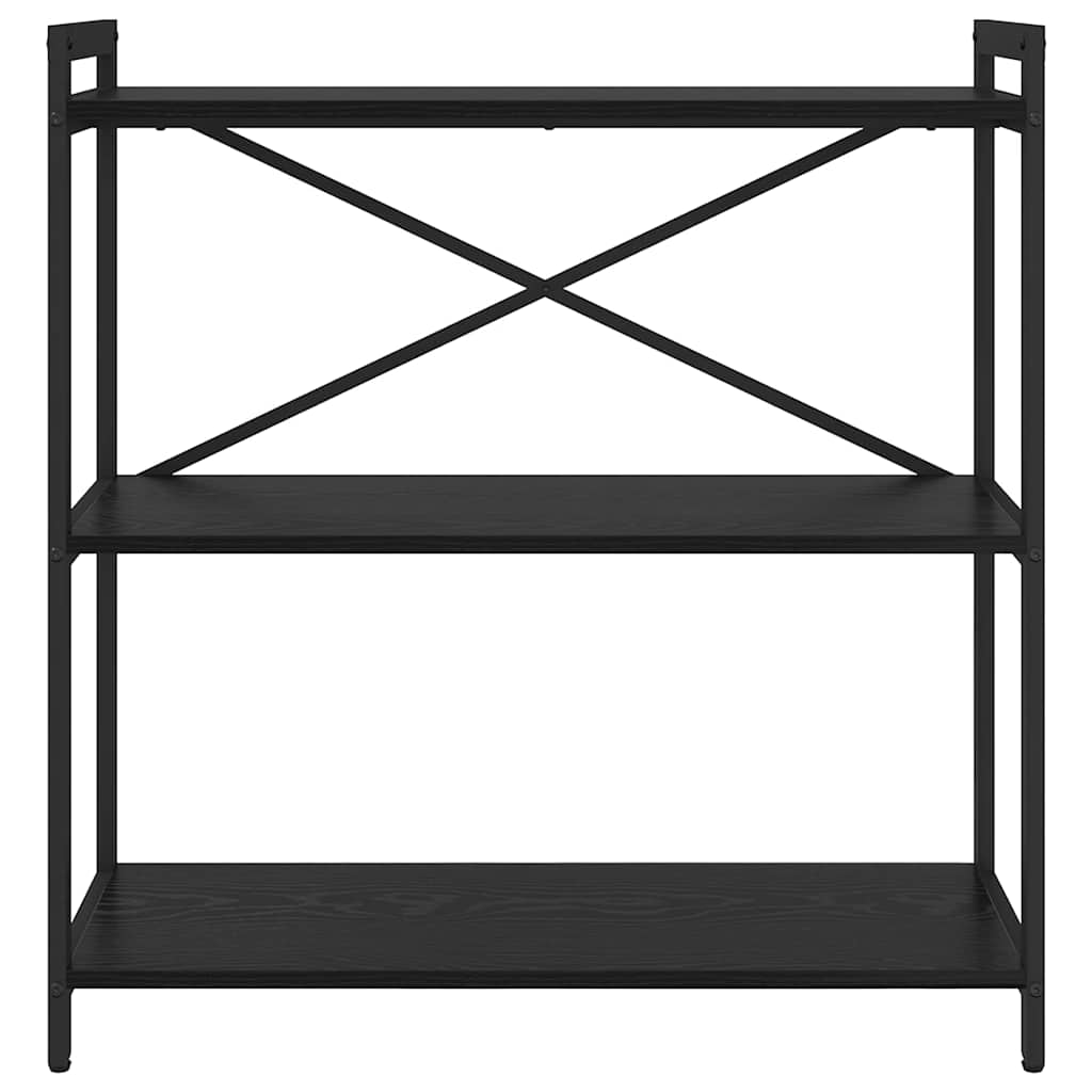 Ράφι Βιβλίων Μαύρη Οξυά 80 x 30 x 85 cm Επεξεργασμένο ξύλο - Pakobazaar