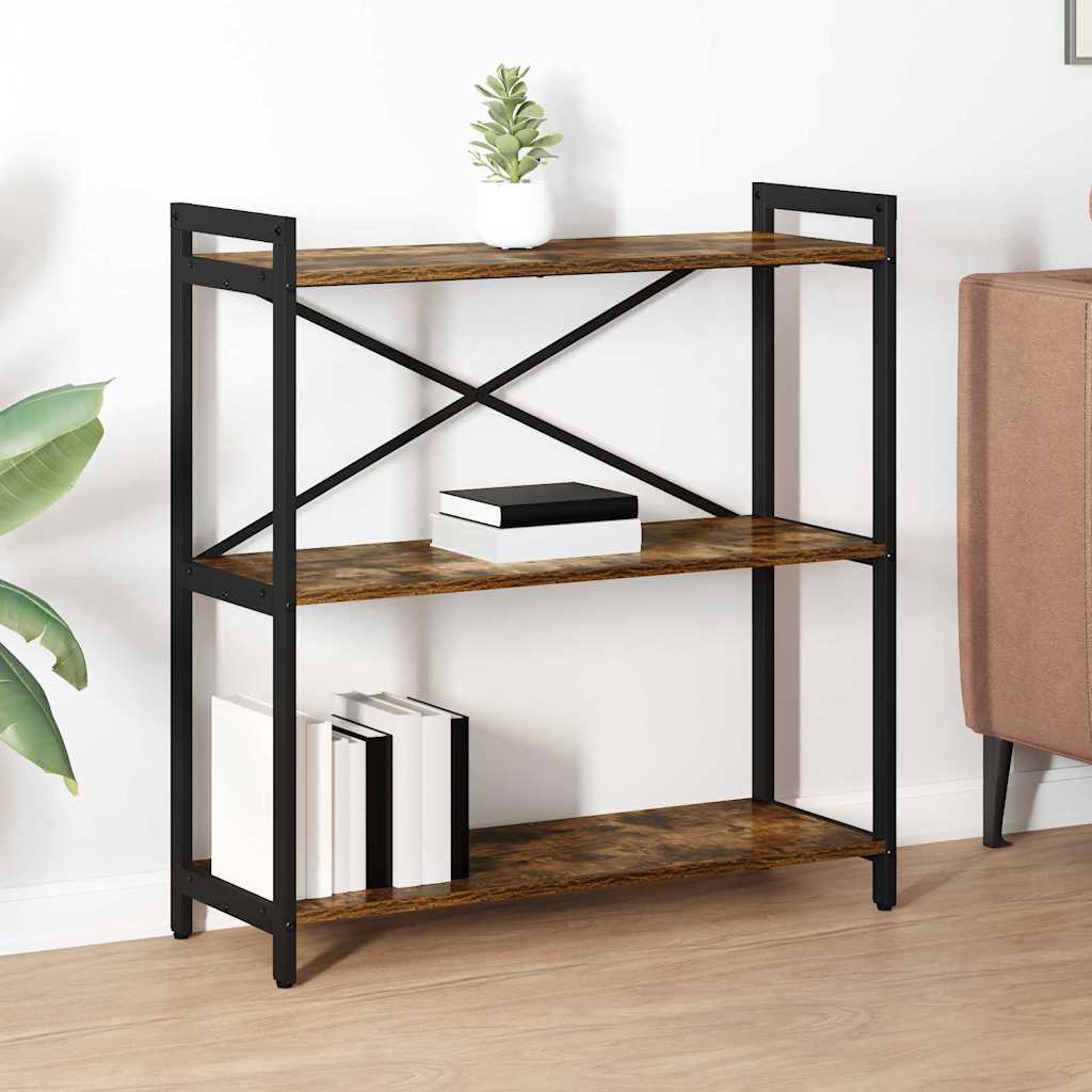 Ράφι Βιβλίων Καπνιστό Δρύς 80 x 30 x 85 cm Επεξεργασμένο ξύλο