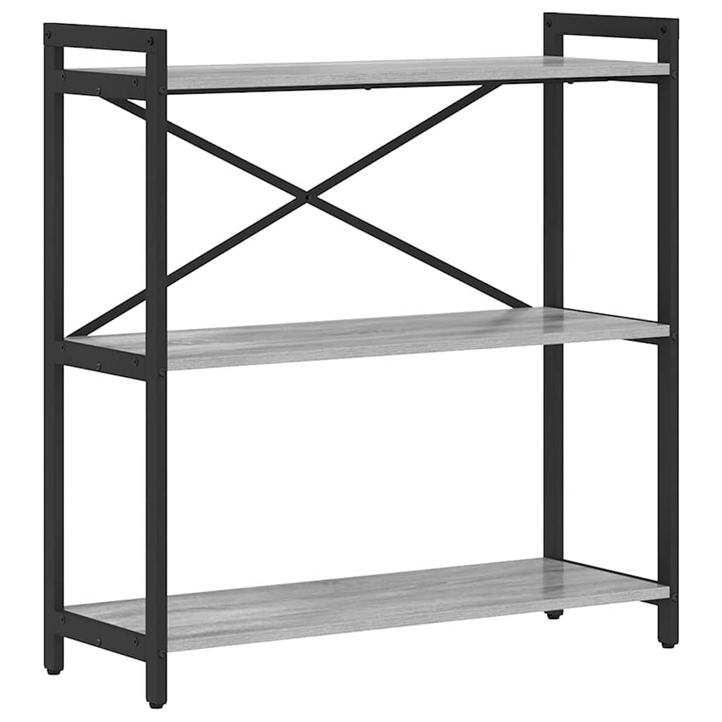 Ράφι Βιβλίων Γκρι sonoma 80 x 30 x 85 cm Επεξεργασμένο ξύλο