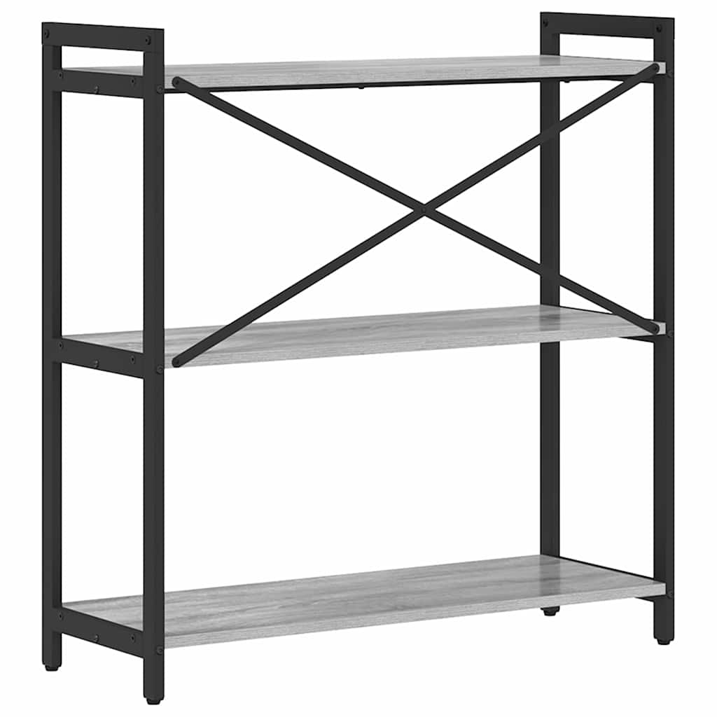 Ράφι Βιβλίων Γκρι sonoma 80 x 30 x 85 cm Επεξεργασμένο ξύλο