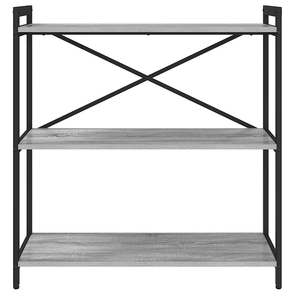Ράφι Βιβλίων Γκρι sonoma 80 x 30 x 85 cm Επεξεργασμένο ξύλο