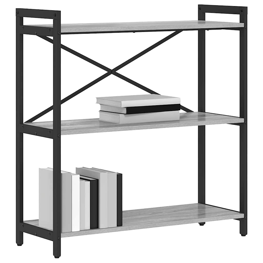 Ράφι Βιβλίων Γκρι sonoma 80 x 30 x 85 cm Επεξεργασμένο ξύλο