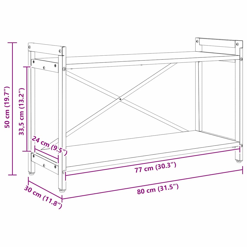 Ράφι Βιβλίων Δρύς Sonoma 40 x 30 x 85 εκ Επεξεργασμένο ξύλο - Pakobazaar