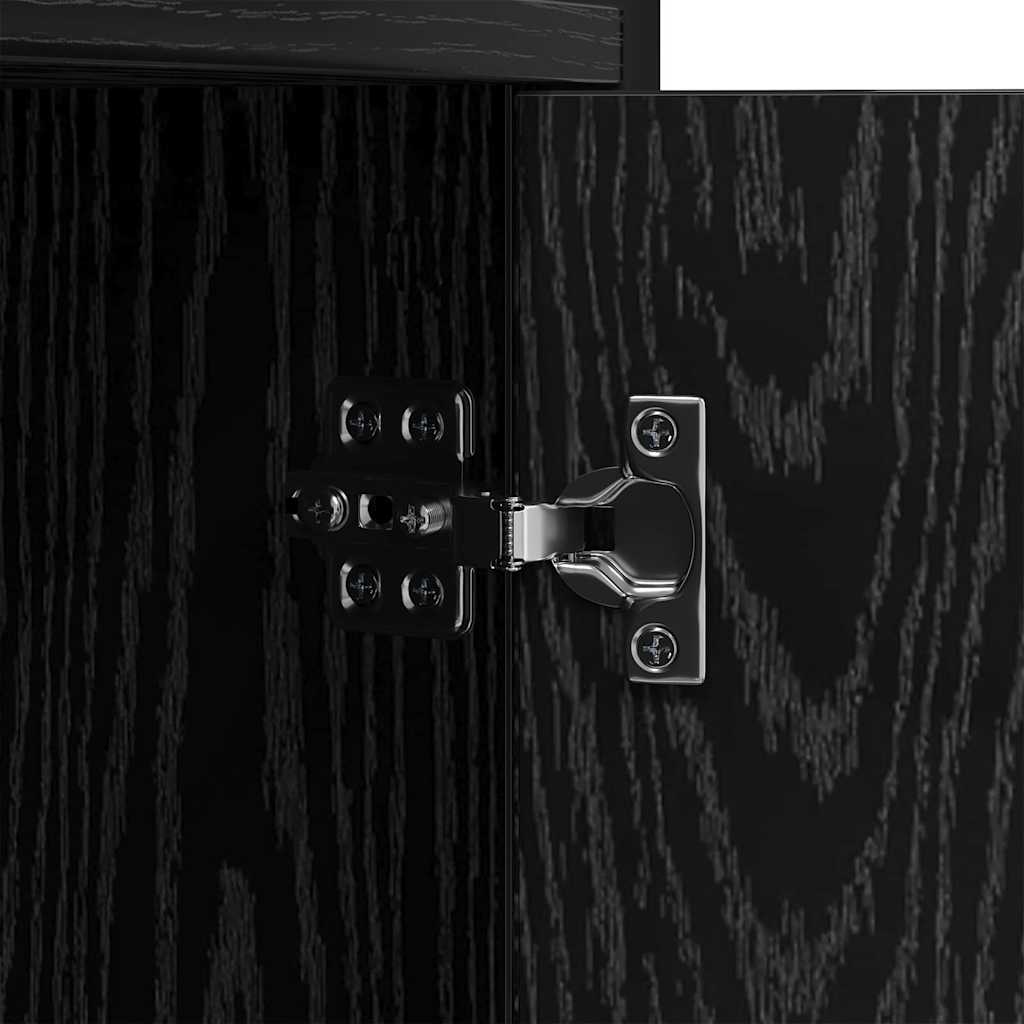 Ράφι Βιβλίων Μαύρη Οξυά 80 x 30 x 155,5 εκ Επεξεργασμένο ξύλο - Pakobazaar