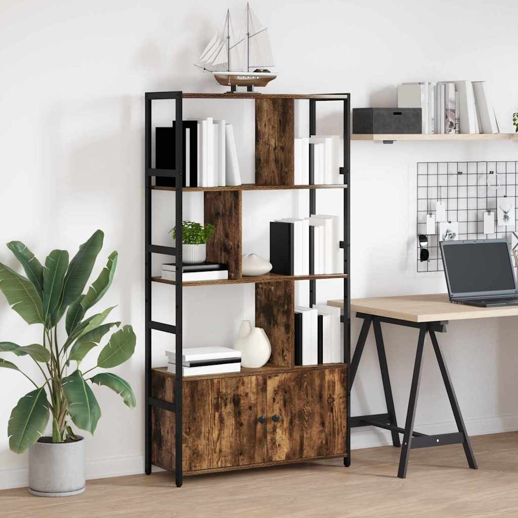 Ράφι Βιβλίων Καπνιστό Δρύς 80 x 30 x 155,5 εκ