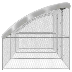 Κλουβί για κότες με 3 πόρτες 3 τεμ. Ασημί 600x200x200cm