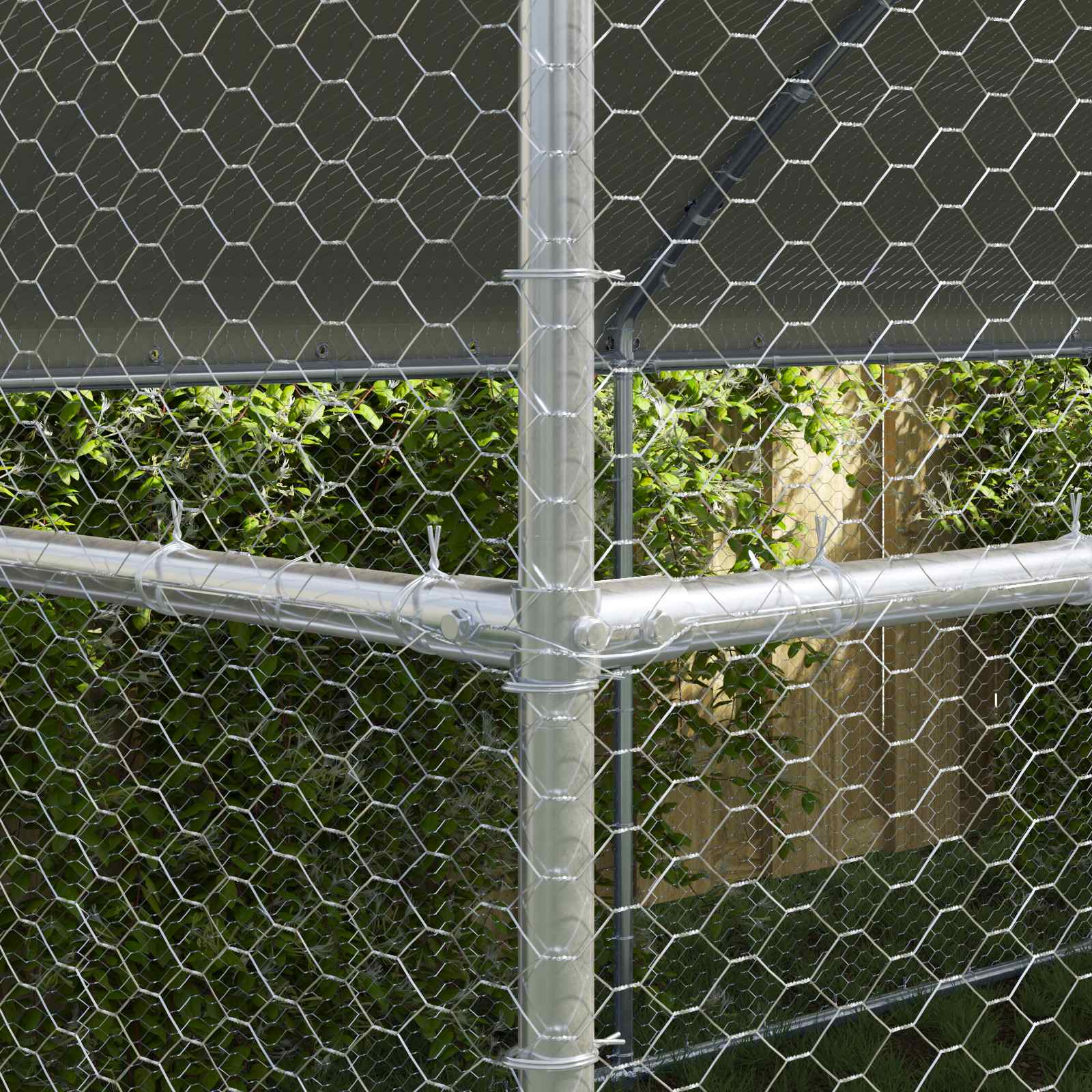 Κλουβί για κότες 4 pcs Ασημί 800 x 200 x 200 εκ. Χάλυβας και PE