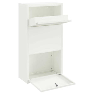 Θυρίδα Πακέτων με αποθήκευση Λευκό 44 x 22 x 82 εκ. Ατσάλι - Pakobazaar