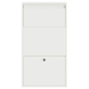 Θυρίδα Πακέτων με αποθήκευση Λευκό 44 x 22 x 82 εκ. Ατσάλι - Pakobazaar