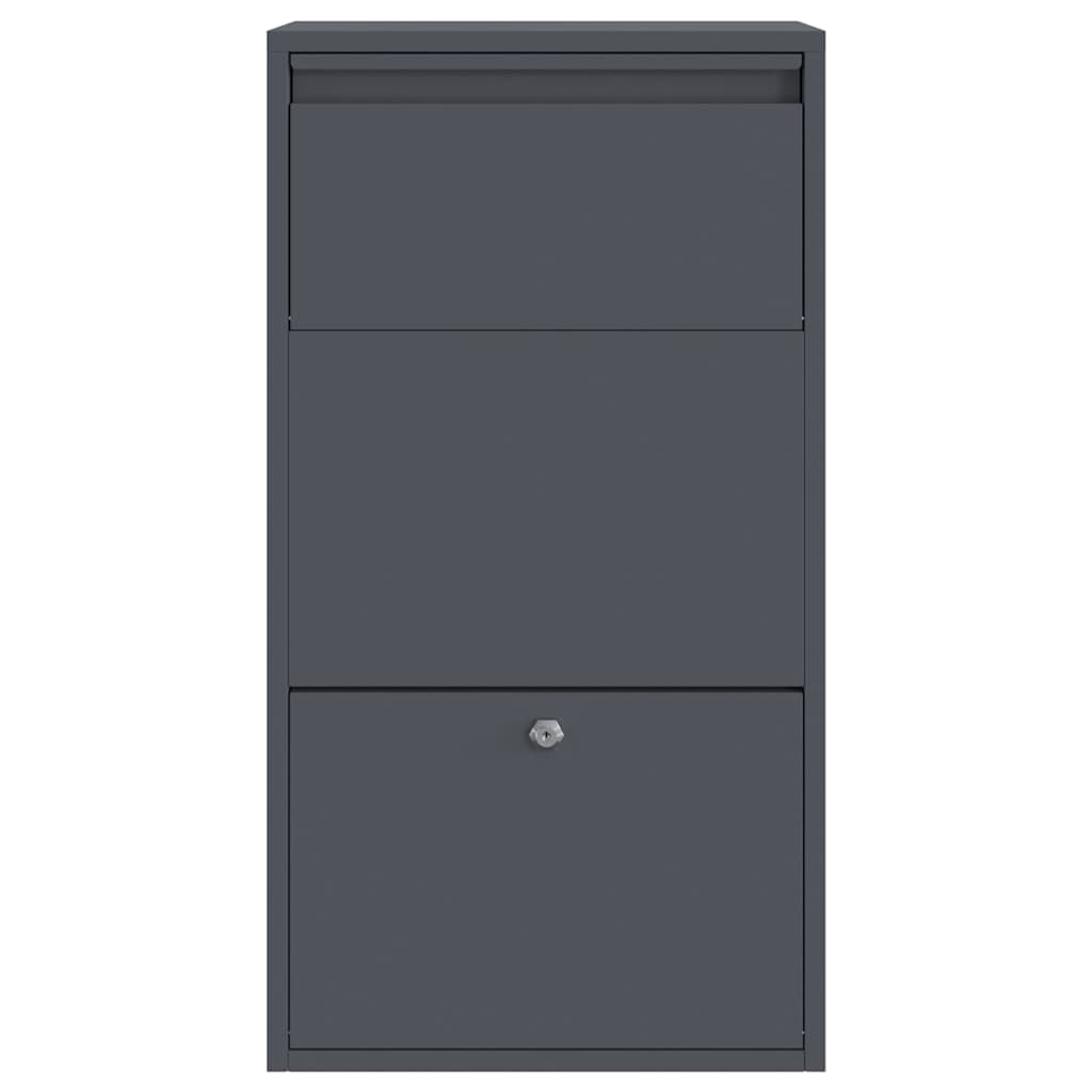 Θυρίδα Πακέτων με αποθήκευση Ανθρακί 44 x 22 x 82 εκ. Ατσάλι - Pakobazaar