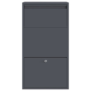 Θυρίδα Πακέτων με αποθήκευση Ανθρακί 44 x 22 x 82 εκ. Ατσάλι - Pakobazaar