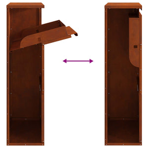 Θυρίδα Πακέτων με αποθήκευση με πόρτα Σκ rusty 44 x 22 x 82 εκ. - Pakobazaar