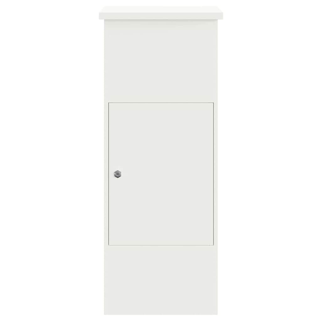 Θυρίδα Πακέτων με αποθήκευση Λευκό 44,5 x 29 x 110,5 εκ Ατσάλι