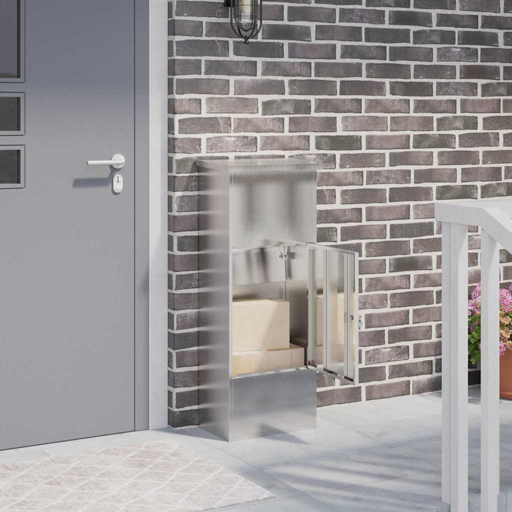 Θυρίδα Πακέτων Ασημί 44,5 x 29 x 110,5 εκ Ανοξείδωτο ατσάλι - Pakobazaar