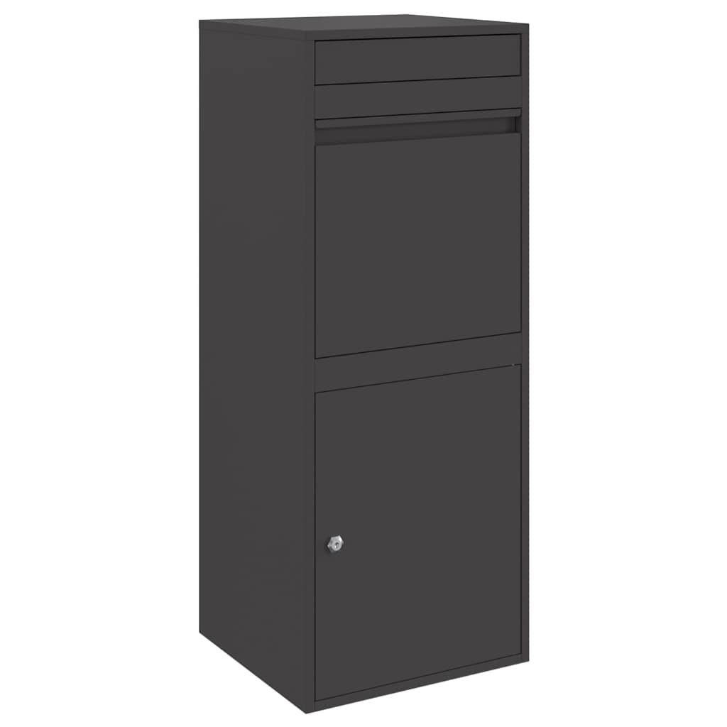 Θυρίδα Πακέτων με αποθήκευση Μαύρο 41 x 38 x 103 εκ Ατσάλι - Pakobazaar